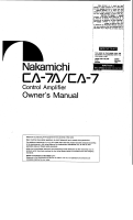Nakamichi CA-7-CA-7A-Owners-Manual
